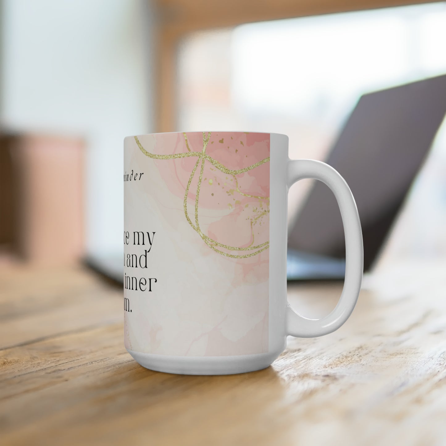 Pink Marble Intuition Ceramic Mug 15oz