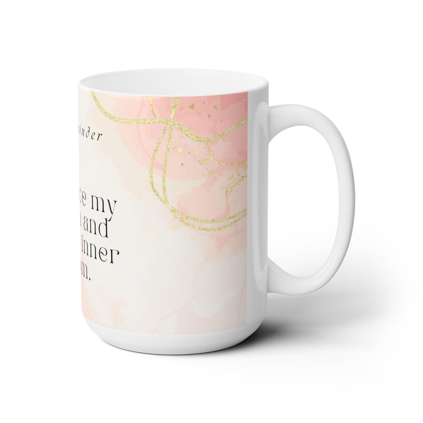 Pink Marble Intuition Ceramic Mug 15oz