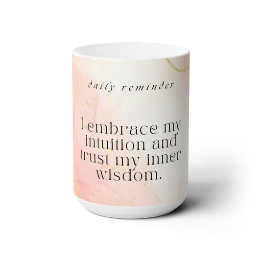 Pink Marble Intuition Ceramic Mug 15oz